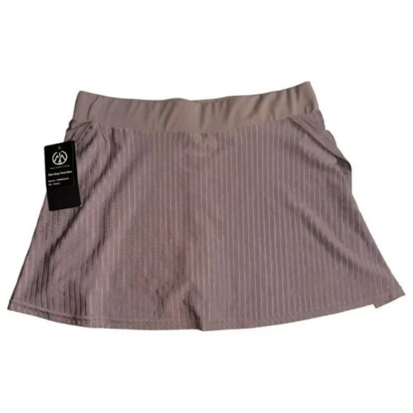 Move Theology NWT Women's Taupe SHEER STRIPE Tennis Skort, Size XLarge - Picture 1 of 9